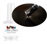 Aneway® Gem Jam™ | PROFESSIONAL COLOR NAIL GEL | 100% OPAQUE JET BLACK #30 | NO-BASE, NO-TOP, NO-WIPE "SOLID COLOR" PAINT-ON NAIL GEL IN A BOTTLE, DIAMOND SHINE!
