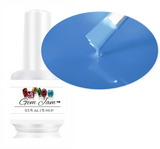 Aneway® Gem Jam™ | PROFESSIONAL COLOR NAIL GEL | 100% OPAQUE LIGHT IT UP BLUE #10 | NO-BASE, NO-TOP, NO-WIPE "SOLID COLOR" PAINT-ON NAIL GEL IN A BOTTLE, DIAMOND SHINE!