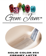Aneway® Gem Jam™ No-Wipe Builder Nail Gel | ONE STEP, UV/LED GEL NAIL COLOR |  "SMOOTH & CREAMY" | #54 CREAMY LATTE | Solid Nail Color Collection | 1/2 oz. JAR