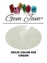 Aneway® Gem Jam™ | PROFESSIONAL COLOR NAIL GEL | 100% OPAQUE CREAM #28 | NO-BASE, NO-TOP, NO-WIPE "SOLID COLOR" PAINT-ON NAIL GEL IN A BOTTLE, DIAMOND SHINE!