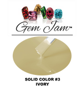 Aneway® Gem Jam™ No-Wipe Builder Nail Gel | ONE STEP, UV/LED GEL NAIL COLOR |  "SMOOTH & CREAMY" | #3 IVORY | Solid Nail Color Collection | 1/2 oz.