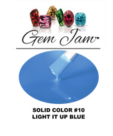 Aneway® Gem Jam™ No-Wipe Builder Nail Gel | ONE STEP, UV/LED GEL NAIL COLOR |  "SMOOTH & CREAMY" | #10 LIGHT IT UP BLUE | Solid Nail Color Collection | 1/2 oz.