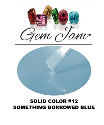 Aneway® Gem Jam™ | PROFESSIONAL COLOR NAIL GEL | 100% OPAQUE SOMETHING BORROWED BLUE #12 | NO-BASE, NO-TOP, NO-WIPE 