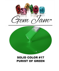 Aneway® Gem Jam™ | PROFESSIONAL COLOR NAIL GEL | 100% OPAQUE PURIST OF GREEN #17 | NO-BASE, NO-TOP, NO-WIPE 