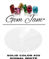 Aneway® Gem Jam™ No-Wipe Builder Nail Gel | ONE STEP, UV/LED GEL NAIL COLOR |  "SMOOTH & CREAMY" | #29 SIGNAL WHITE | Solid Nail Color Collection | 1/2 oz.