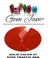 Aneway® Gem Jam™ No-Wipe Builder Nail Gel | ONE STEP, UV/LED GEL NAIL COLOR |  "SMOOTH & CREAMY" | #7 STOP TRAFFIC RED | Solid Nail Color Collection | 1/2 oz.