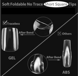 LUXE SERIES™  PRO GEL TIPS™ | PERFECT LENGTH | {EXTRA SHORT SQUARE} SOFT GEL NAIL TIPS | 192 CT. LARGE 12 SLOT PRO STORAGE BOX