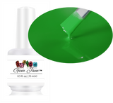 Aneway® Gem Jam™ | PROFESSIONAL COLOR NAIL GEL | 100% OPAQUE PURIST OF GREEN #17 | NO-BASE, NO-TOP, NO-WIPE "SOLID COLOR" PAINT-ON NAIL GEL IN A BOTTLE, DIAMOND SHINE!