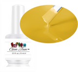 Aneway® Gem Jam™ | PROFESSIONAL COLOR NAIL GEL | 100% OPAQUE HELLO YELLOW #1 | NO-BASE, NO-TOP, NO-WIPE "SOLID COLOR" PAINT-ON NAIL GEL IN A BOTTLE, DIAMOND SHINE!