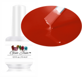 Aneway® Gem Jam™ | PROFESSIONAL COLOR NAIL GEL | 100% OPAQUE STOP TRAFFIC RED #7 | NO-BASE, NO-TOP, NO-WIPE "SOLID COLOR" PAINT-ON NAIL GEL IN A BOTTLE, DIAMOND SHINE!
