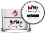 Aneway® Gem Jam™ No-Wipe Builder Nail Gel | ONE STEP, UV/LED GEL NAIL COLOR |  "SMOOTH & CREAMY" | #17 | HOLO Sequin + Glitter Nail Color Collection