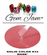 Aneway® Gem Jam™ No-Wipe Builder Nail Gel | ONE STEP, UV/LED GEL NAIL COLOR |  "SMOOTH & CREAMY" | #33 SOPHISTICATED ROSE' | Solid Nail Color Collection | 1/2 oz.