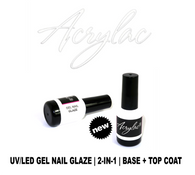 No Wipe UV/LED Gel Nail Glaze System |  Acrylac® 2-IN-1 Base + Top Coat