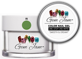 Aneway® Gem Jam™ No-Wipe Builder Nail Gel | ONE STEP, UV/LED GEL NAIL COLOR |  "SMOOTH & CREAMY" | #14 GRASS | Solid Nail Color Collection | 1/2 oz.