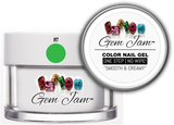 Aneway® Gem Jam™ No-Wipe Builder Nail Gel | ONE STEP, UV/LED GEL NAIL COLOR |  "SMOOTH & CREAMY" | #17 PURIST OF GREEN | Solid Nail Color Collection | 1/2 oz.