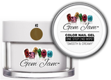 Aneway® Gem Jam™ No-Wipe Builder Nail Gel | ONE STEP, UV/LED GEL NAIL COLOR |  "SMOOTH & CREAMY" | #2 MILK CHOCOLATE | Solid Nail Color Collection | 1/2 oz.