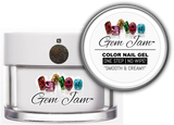 Aneway® Gem Jam™ No-Wipe Builder Nail Gel | ONE STEP UV/LED BUILDER GEL NAIL COLOR |  "SMOOTH & CREAMY" | #29 BACK IN BLACK | Glitter Nail Color Collection | 1/2 oz.
