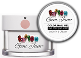 Aneway® Gem Jam™ No-Wipe Builder Nail Gel | ONE STEP, UV/LED GEL NAIL COLOR |  "SMOOTH & CREAMY" | #34F CREME-DE-LA-CREME | Solid Nail Color Collection | 1/2 oz. JAR