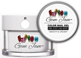 Aneway® Gem Jam™ No-Wipe Builder Nail Gel | ONE STEP, UV/LED GEL NAIL COLOR |  "SMOOTH & CREAMY" | #51 FRENCH WHITEST/WHITE | Solid Nail Color Collection | 1/2 oz. JAR