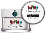 Aneway® Gem Jam™ No-Wipe Builder Nail Gel | ONE STEP, UV/LED GEL NAIL COLOR |  "SMOOTH & CREAMY" | #55 SACRAMENTO GREEN | Diamond & Pearl™ Nail Color Collection | 1/2 oz.