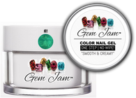 Aneway® Gem Jam™ | No-Wipe, One Step Gel Nail Color | #61 | EMERALDS IN THE SNOW | 1/2 oz. Jar + *Free Bonus(s)