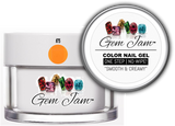 Aneway® Gem Jam™ No-Wipe Builder Nail Gel | ONE STEP, UV/LED GEL NAIL COLOR |  "SMOOTH & CREAMY" | #75 NEON ORANGE | Neon Nail Color Collection