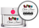 Aneway® Gem Jam™ No-Wipe Builder Nail Gel | ONE STEP, UV/LED GEL NAIL COLOR |  "SMOOTH & CREAMY" | #76 NEON PINK | Neon Nail Color Collection