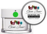 Aneway® Gem Jam™ No-Wipe Builder Nail Gel | ONE STEP, UV/LED GEL NAIL COLOR |  "SMOOTH & CREAMY" | #78 NEON GREEN | Neon Nail Color Collection