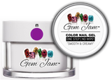 Aneway® Gem Jam™ No-Wipe Builder Nail Gel | ONE STEP, UV/LED GEL NAIL COLOR |  "SMOOTH & CREAMY" | #79 NEON PURPLE | Neon Nail Color Collection