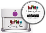 Aneway® Gem Jam™ No-Wipe Builder Nail Gel | ONE STEP, UV/LED GEL NAIL COLOR |  "SMOOTH & CREAMY" | #85 LYNX LAVENDER | Glitter Nail Color Collection