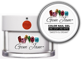 Aneway® Gem Jam™ No-Wipe Builder Nail Gel | ONE STEP, UV/LED GEL NAIL COLOR |  "SMOOTH & CREAMY" | #86 ORION ORANGE | Glitter Nail Color Collection