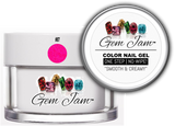 Aneway® Gem Jam™ No-Wipe Builder Nail Gel | ONE STEP, UV/LED GEL NAIL COLOR |  "SMOOTH & CREAMY" | #87 TWINKLE PINKLE | Glitter Nail Color Collection