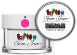 Aneway® Gem Jam™ No-Wipe Builder Nail Gel | ONE STEP, UV/LED GEL NAIL COLOR |  "SMOOTH & CREAMY" | #88 TICKLE ME PINK | Glitter Nail Color Collection