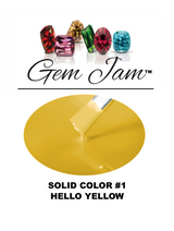 Aneway® Gem Jam™ | No-Wipe, One Step, UV/LED Gel Nail Color | #1 | HELLO YELLOW | 1/2 oz. JAR + *Free Bonus(s)