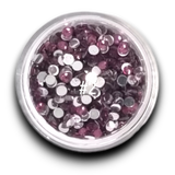 CRYSTAL ROUND FACETED FLATBACK RHINESTONES | GEMSTONES-2-MATCH™ | 175 Nail Rhinestone Colors | Color Chart #1-#12