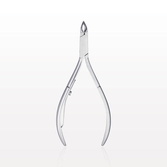 Cuticle Nipper with Long Handle - Stainless Steel - Brushed Silver