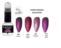 BRUSH + DAUBER™ GLITTER LACQUER (NAIL POLISH) | DUO APPLICATION ARTISAN BOTTLE + Born To Sparkle™  | PURPLE PASSION COLLECTION