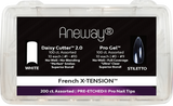 Aneway® French X-TENSION™ FULL COVER - PRE-ETCHED® Pro Gel Nail Tip Extension System - DELUXE KIT - NATURAL/STILETTO