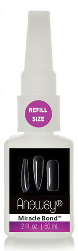 Aneway® Miracle Bond™ Nail + Tip Resin Gel Adhesive - THE BIG BOTTLE - 2 FL. OZ. REFILL SIZE