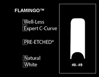 PRE-ETCHED® Pro Nail Tips™ | FLAMINGO™ WELL-LESS ELEGANT CURVE NAIL TIPS | 100 CT. ASSORTED NAIL TIP BOX