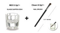 MiX It Up™ GLASS DAPPEN DISH + Clean It Up™ NAIL BRUSH (COMBO TOOL SET)