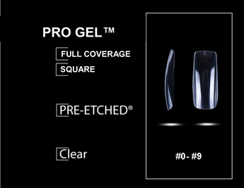 PRE-ETCHED® Pro Gel Tips™ | SQUARE | 20 CT. FULL COVER NAILS