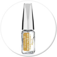Mani + Pedi™ CUTICLE OIL  - infused with *Frankincense-Myrrh (EO) - Travel Size Glass Bottle (Brush-On) - Never Sticky or Greasy!