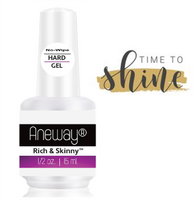 Aneway® Rich & Skinny™ HARD GEL | No Wipe! UV/LED Nail Gel Top Coat! | Non-Soak-Off