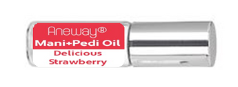 Mani + Pedi™ CUTICLE OIL - infused with *Delicious Strawberry (EO) - (Travel Size) Glass Bottle (Roll-On) - Never Sticky or Greasy!