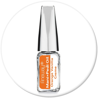 Mani + Pedi™ CUTICLE OIL  - infused with *Orange Vanilla Creme (EO) - Travel Size Glass Bottle (Brush-On) - Never Sticky or Greasy!