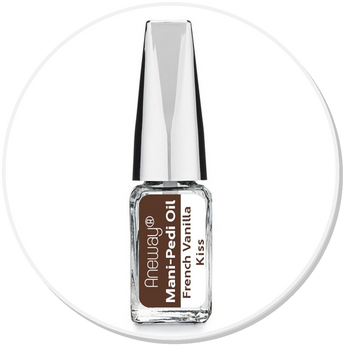 Mani + Pedi™ CUTICLE OIL - infused with *French Vanilla Kiss (EO) - Travel Size Glass Bottle (Brush-On) - Never Sticky or Greasy!