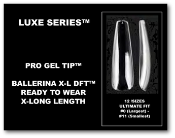 LUXE SERIES™ PRO GEL TIPS™ | XXL BALLERINA | 24 CT. FULL COVER NAILS