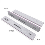 Zebra (X-LARGE) 80/80 "Aggressive" Grit Cushioned Pro Nail Files | Wash-able & Disinfect-able