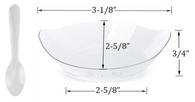 SKINNY DIP™ Acrylic Nail Powder Dip Trays + Matching Acrylic Nail Powder Dipping Spoons | CLEAR
